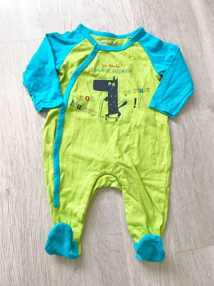 Pyjama coton « loup » 3mois (Orchestra)