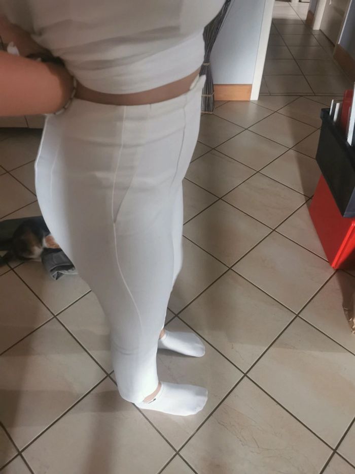 Pantalon ajusté blanc - photo numéro 2