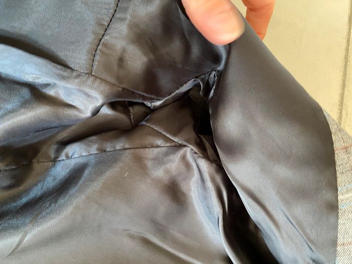 Blazer Mango gris à carreaux taille 34 / S - photo numéro 15