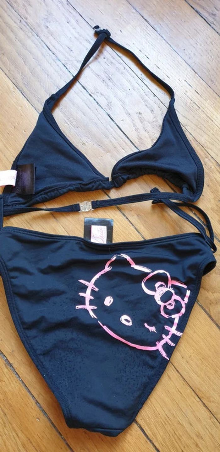 Maillot noir / rose Victoria couture HELLO Kitty T 12 ans