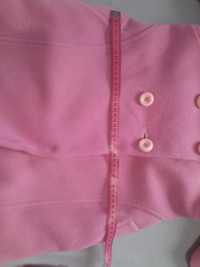 Tres beau manteau rose tara jarmon modèle mangua en laine - photo numéro 17