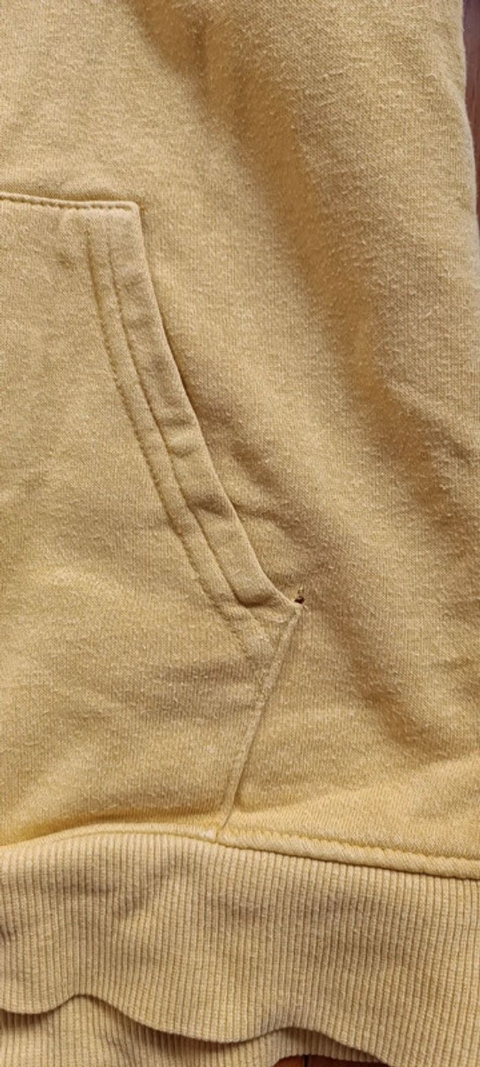 Sweat à capuche zippé jaune H&M 10 ans - photo numéro 2
