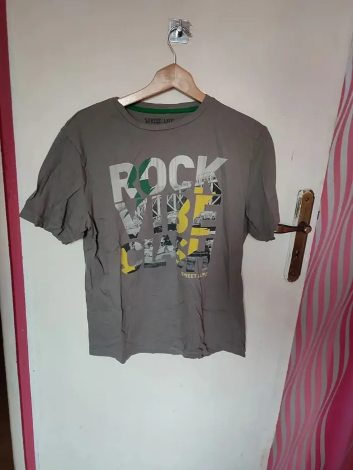412- T-shirt homme, taille M, street 4 life