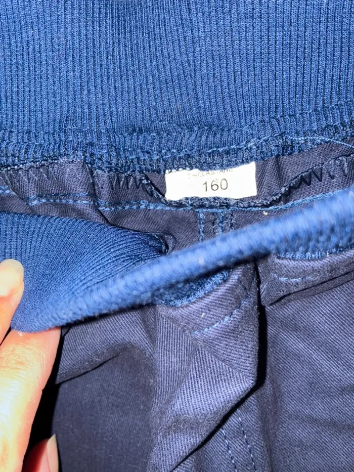 Pantalon brodé style cargo, 160 (13/14), sans marque, neuf sans étiquette. - photo numéro 8