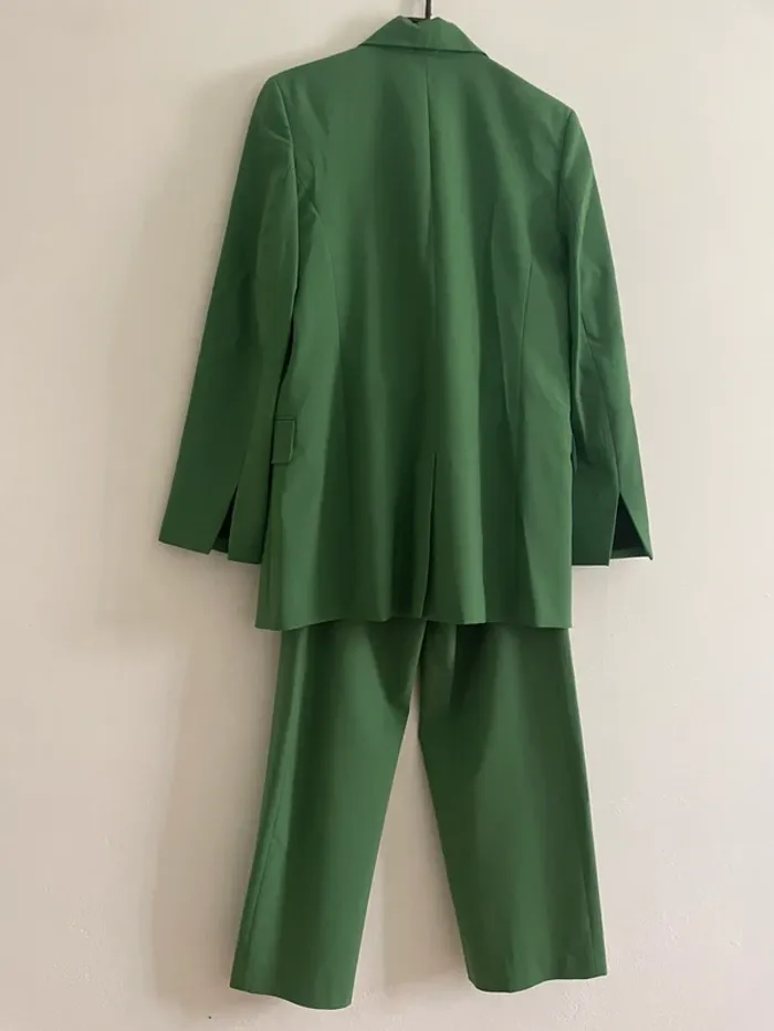 Ensemble tailleur pantalon Zara en laine taille XS - photo numéro 4