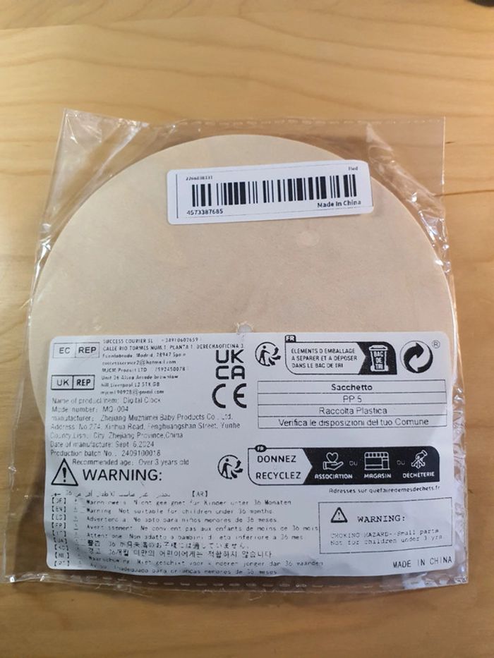 Horloge Montessori Éducative Rouge en Bois - Apprentissage Ludique de l'Heure (4 à 12 ans) - photo numéro 2