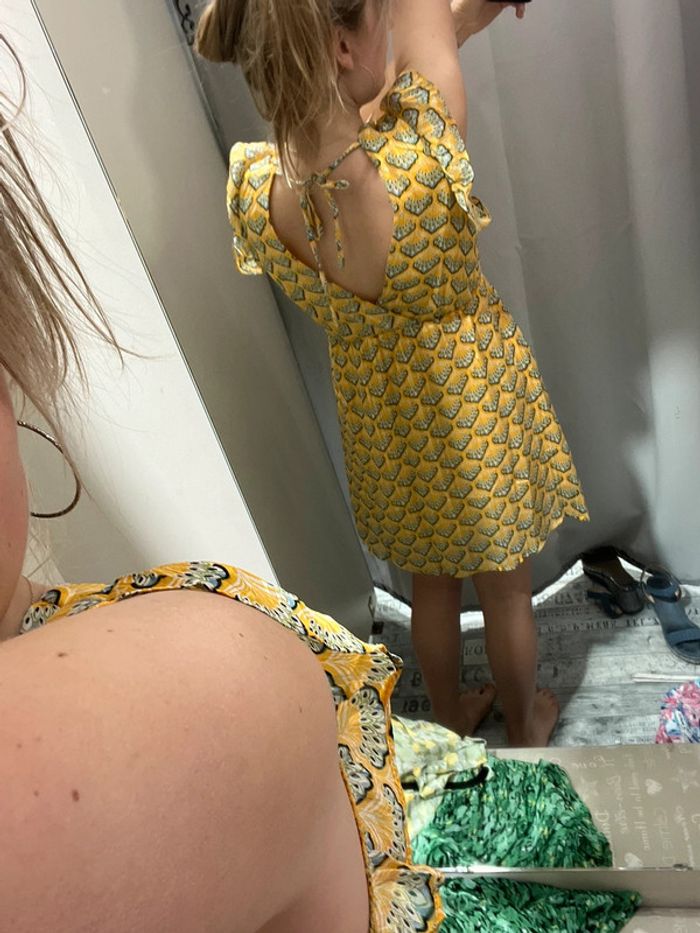 Robe by one neuve étiqueté taille S/M S M 36 38 40 jaune - photo numéro 3