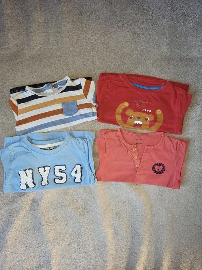 Lot t-shirts garçon 18- 24 mois