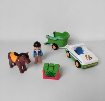 PLAYMOBIL 123 Voiture et Van Cheval Junior 🐎
