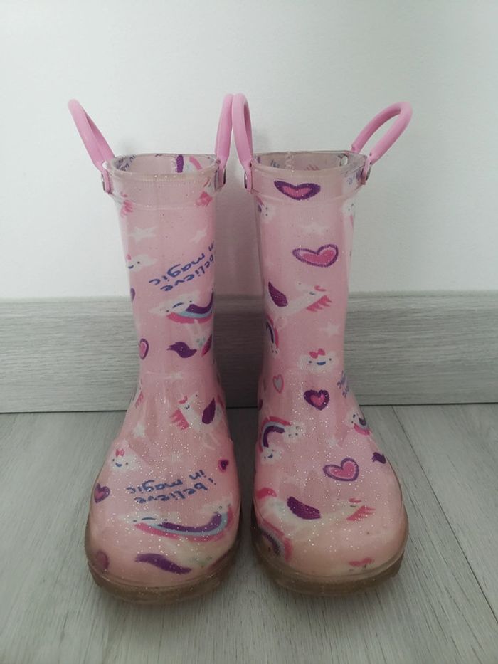 Bottes de pluie licorne lumineuse taille 26 - photo numéro 2