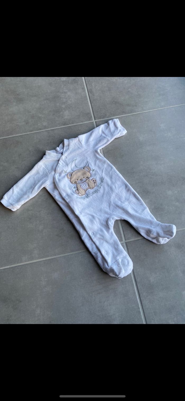 Pyjama velours Ourson mixte 3 mois