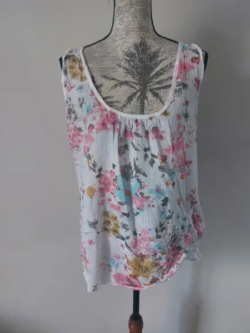 Débardeur fin à fleurs