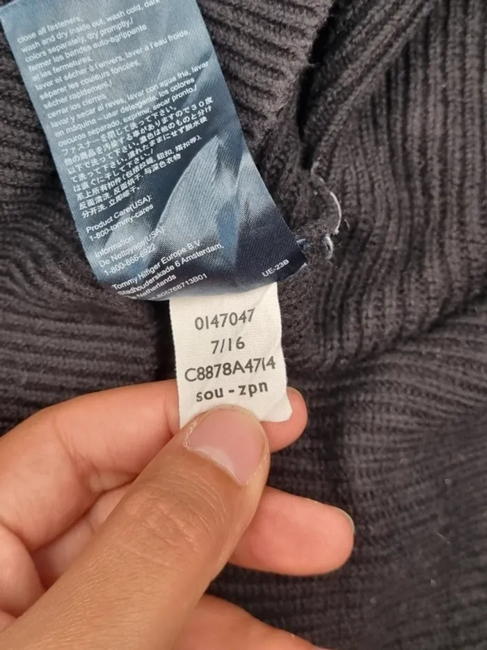 Veste zippée Tommy Hilfiger noire XXL Hommes (mesures en photos) - photo numéro 9