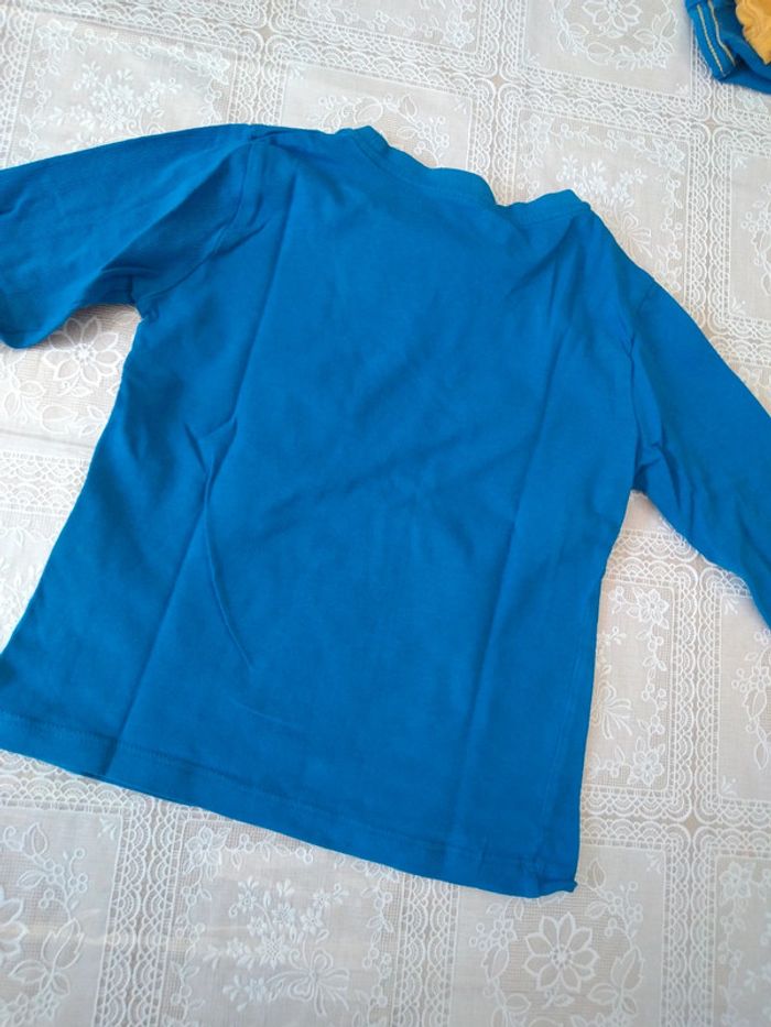 Tee-shirt bleu dinosaure 4 ans - photo numéro 4