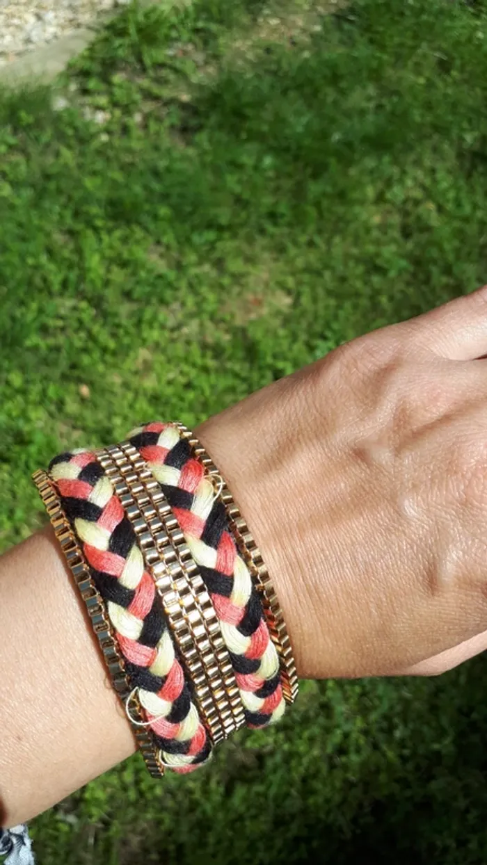 Bracelet fantaisie tressé - photo numéro 3