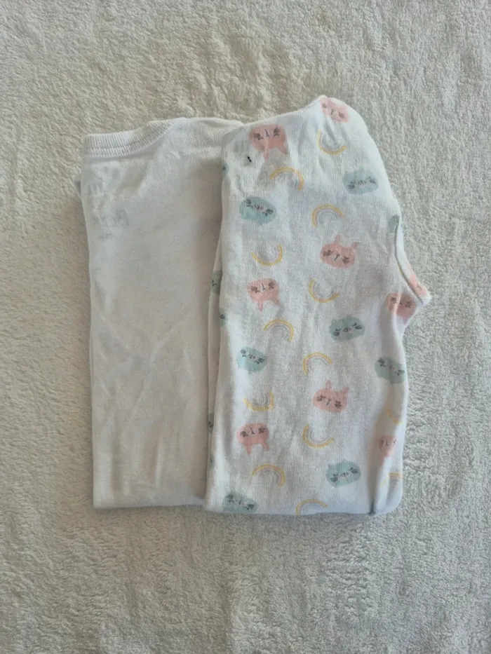 Lot 2 bodies manches courtes Tex Baby