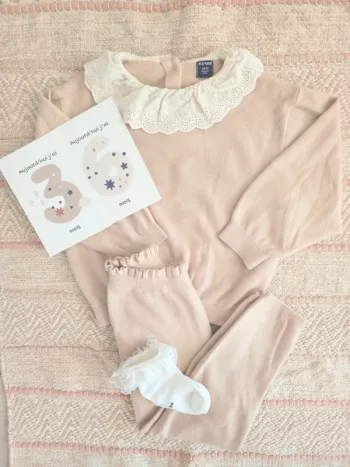 Ensemble automne beige col claudine kiabi 36 mois