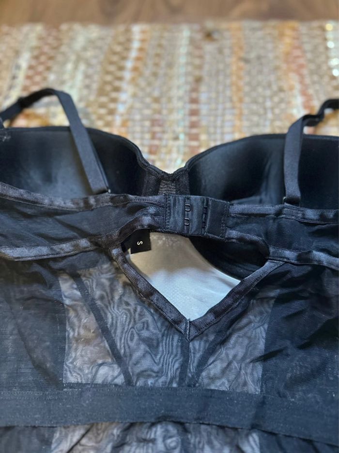 Body à empiècements noir motif dentelle Undiz taille S - photo numéro 7