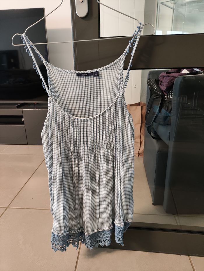 Débardeur Kiabi bleu et blanc – Taille 42 – Bon état - photo numéro 1