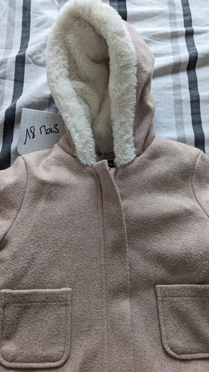 Manteau façon lainage avec capuche (Kiabi) - photo numéro 3