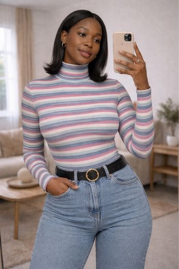 T-shirt à col montant 