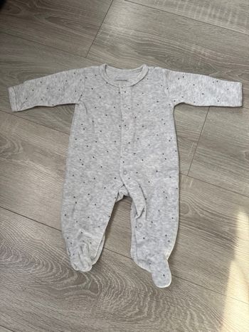 Pyjama 1 pièce gris - Taille 1 mois - Chocolatine