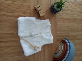 Gilet fourrure blanche orchestra 12mois