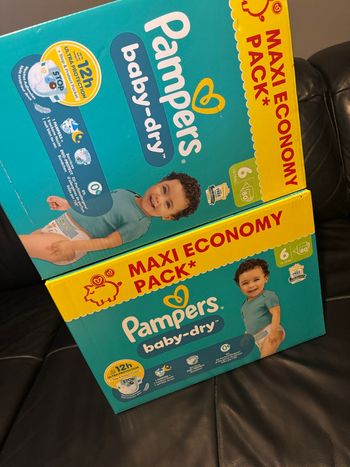 Pampers baby dry taille 6 lot de 2 / 160 couches 