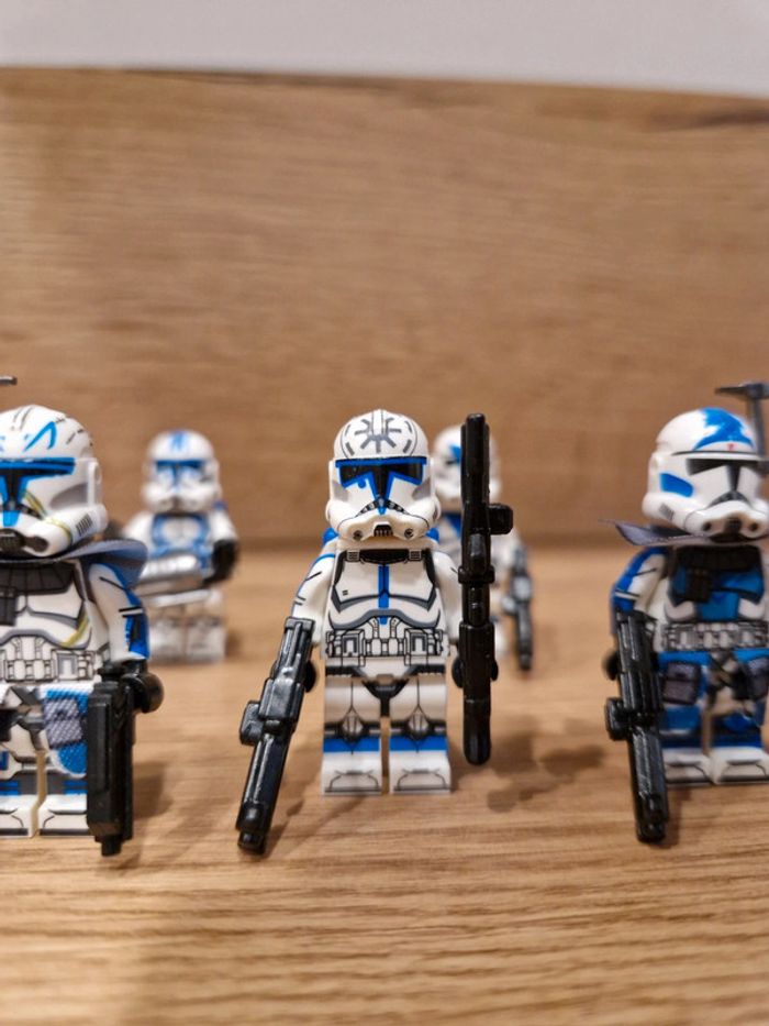 Figurines type lego Escouade de 8 clones de la 501ème dont le commandant Rex star wars - photo numéro 5