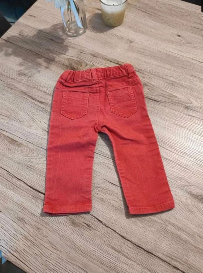 Jeans rouge tape à l'oeil 9 mois - photo numéro 6