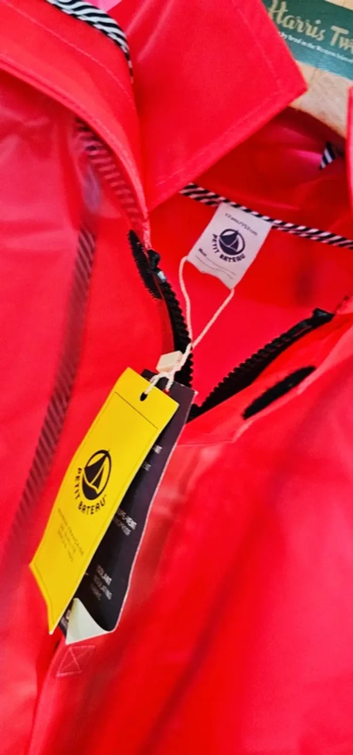 Imper Ciré Parka Trench Déperlant Petit Bateau Taille 12 ans - photo numéro 2