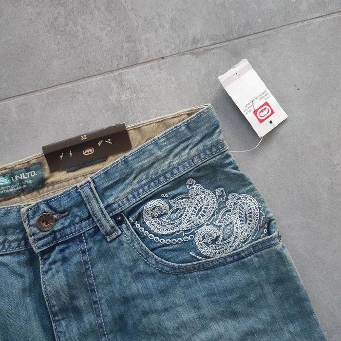 Bermuda large baggy short vintage jeans denim hip hop streetwear Ecko y2k 2000 taille 32us fr42 - photo numéro 6