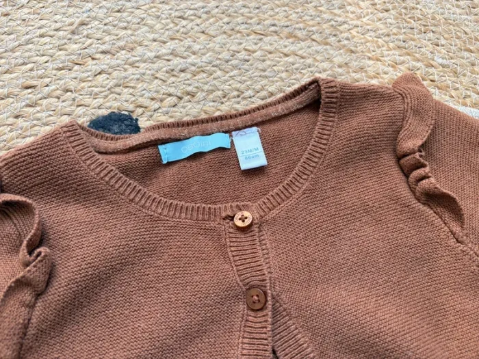 Gilet marron coton Obaibi 23 mois 2 ans - photo numéro 4