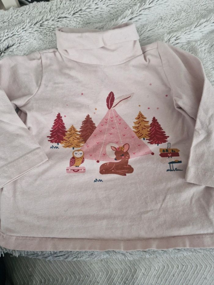 Sous pull du pareil au même 6 mois rose
