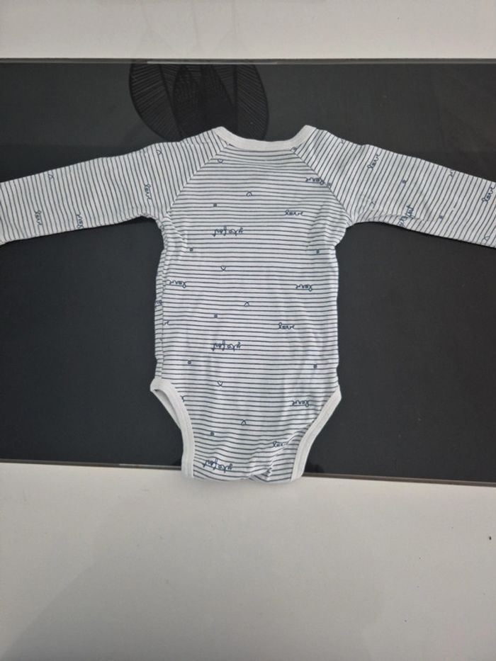 Lot de 2 bodies manches longues 12 mois - photo numéro 4