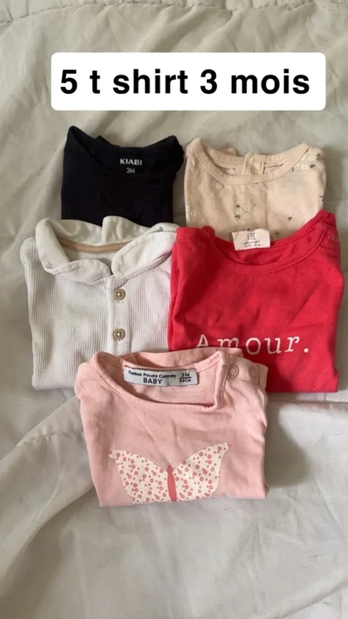5 t shirts manches courtes