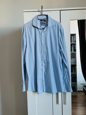 Chemise bleu à rayures Coupe Confort Homme Galeries Lafayette Taille L