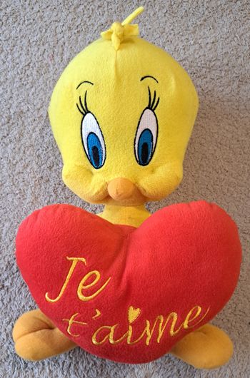 🧸 Peluche Looney Tunes Titi avec coeur - 2004