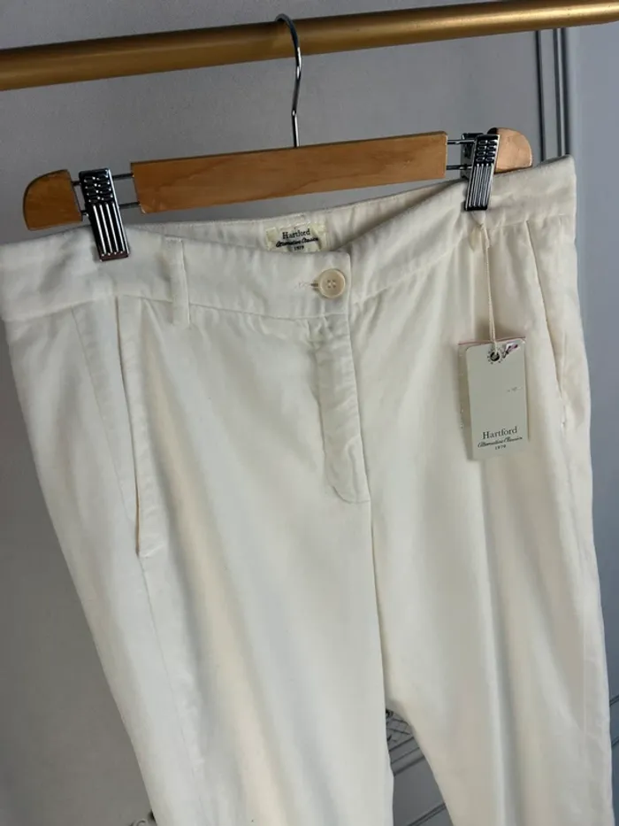 Pantalon velours crème Hartford T2 / M neuf - photo numéro 2