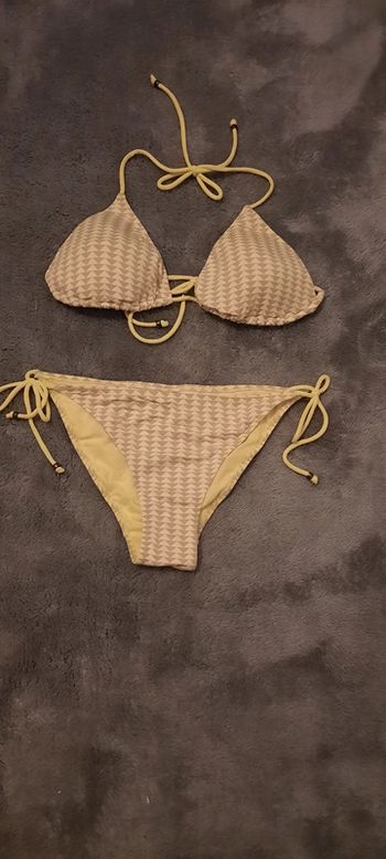 Maillot de bain jaune et gris Kiabi