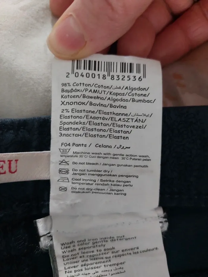 Pantalon coton bleu Camaïeu - photo numéro 7