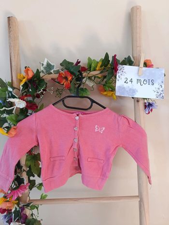 Gilet rose 24mois