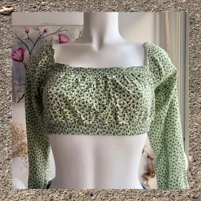 Crop top fleuri Brandy Melville 🌿 style bohème