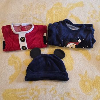 Grenouillères garçon Noël 1mois 