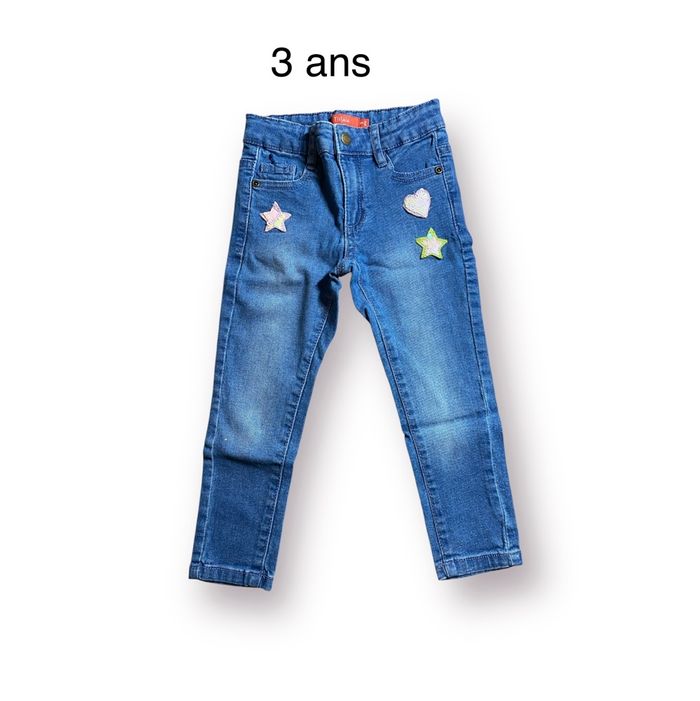 Tissaia Jean motifs sequins Taille 3 ans