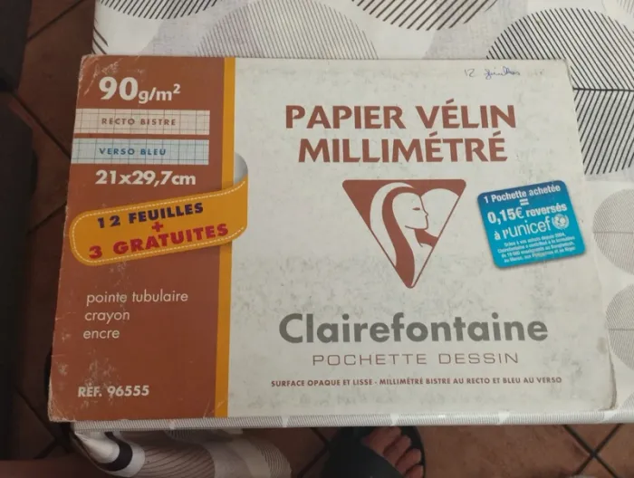 Pochette papier millimétré