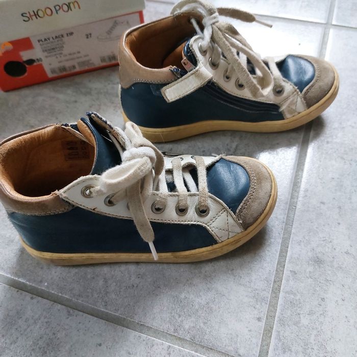 Chaussures shoopom bleu et blanc pointure 27 - photo numéro 4