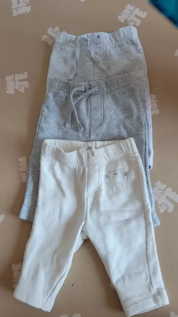 Lot pantalons mixtes 2-6 mois intérieur chaud polaire automne hiver