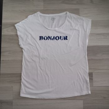 T-shirt femme sans manches blanc imprimé Tex taille M