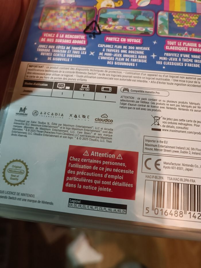 Les bisounours Neuf blister Nintendo switch AB prix ferme jeu 1 2 - photo numéro 3